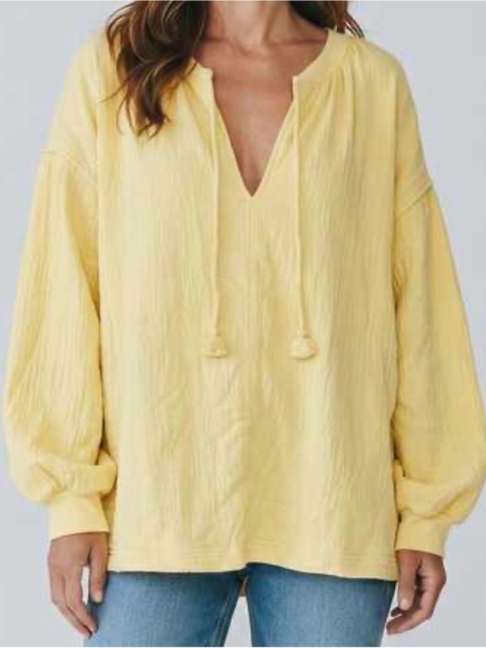 aerie easy street yellow sweatshirt women’s size XS